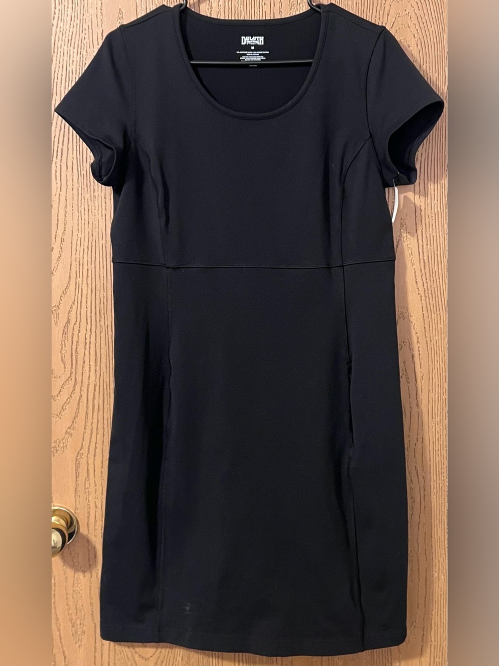 Duluth Trading Co NoGA Classic Short Sleeve Dress Black Medium EUC Pockets